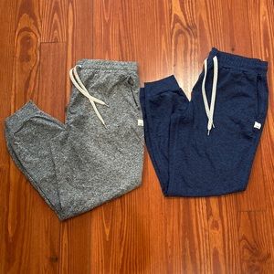 Vuori joggers size small two pairs navy and grey *like new